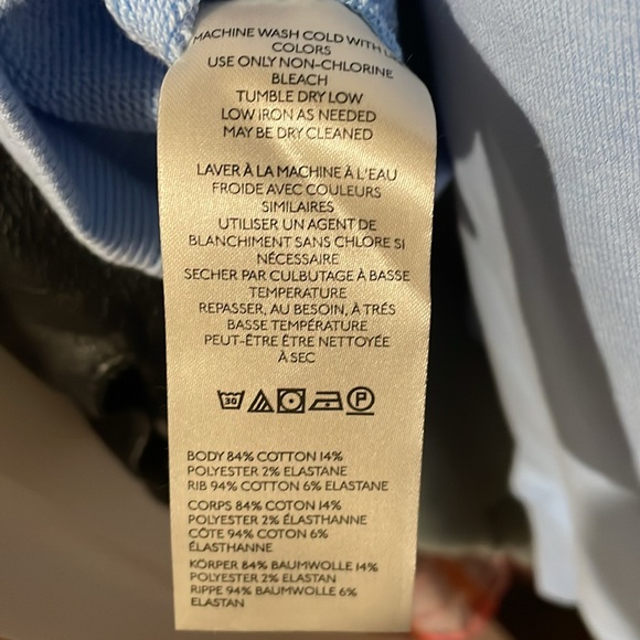 Maeve blue V-Striped Sweatshirt women’s L - Picture 6 of 6